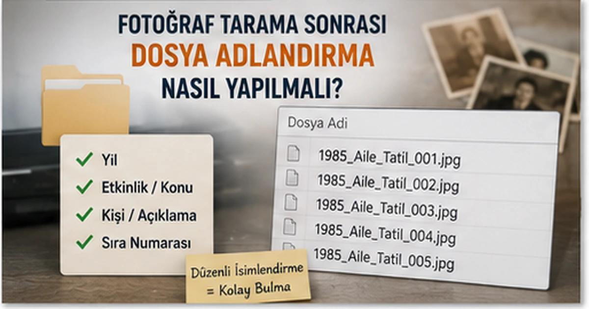 Fotoğraf Tarama Sonrası Dosya Adlandırma Nasıl Yapılmalı?0 (0)