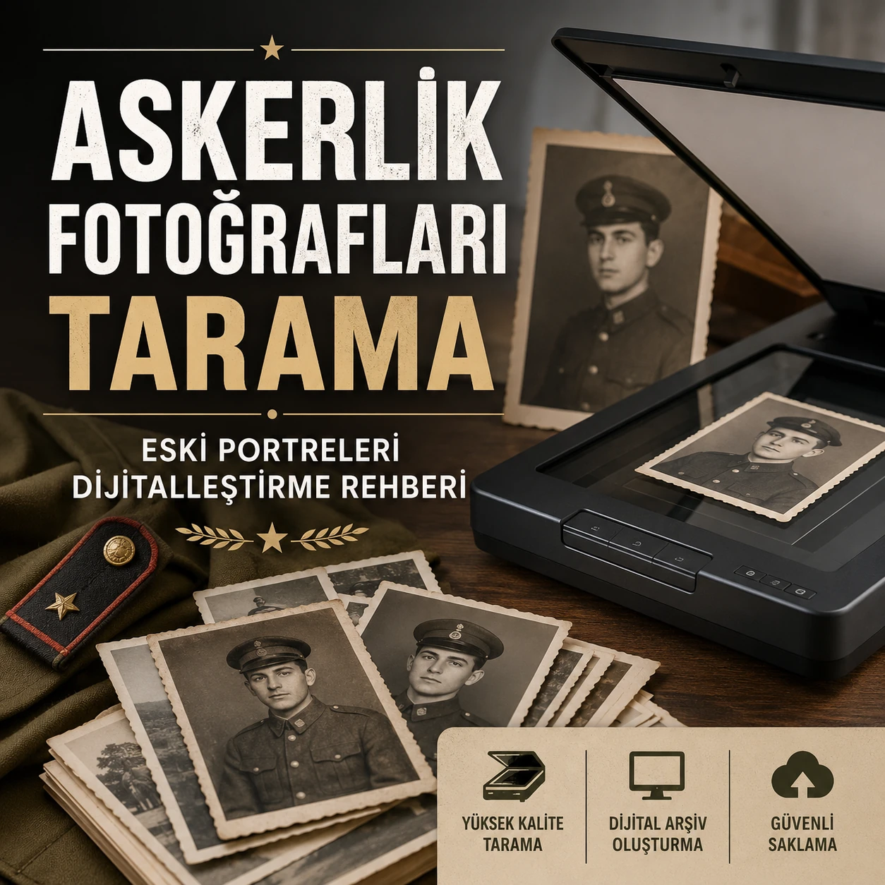Askerlik Fotoğrafları Tarama: Eski Üniformalı Portreler Nasıl Dijitalleştirilir?0 (0)
