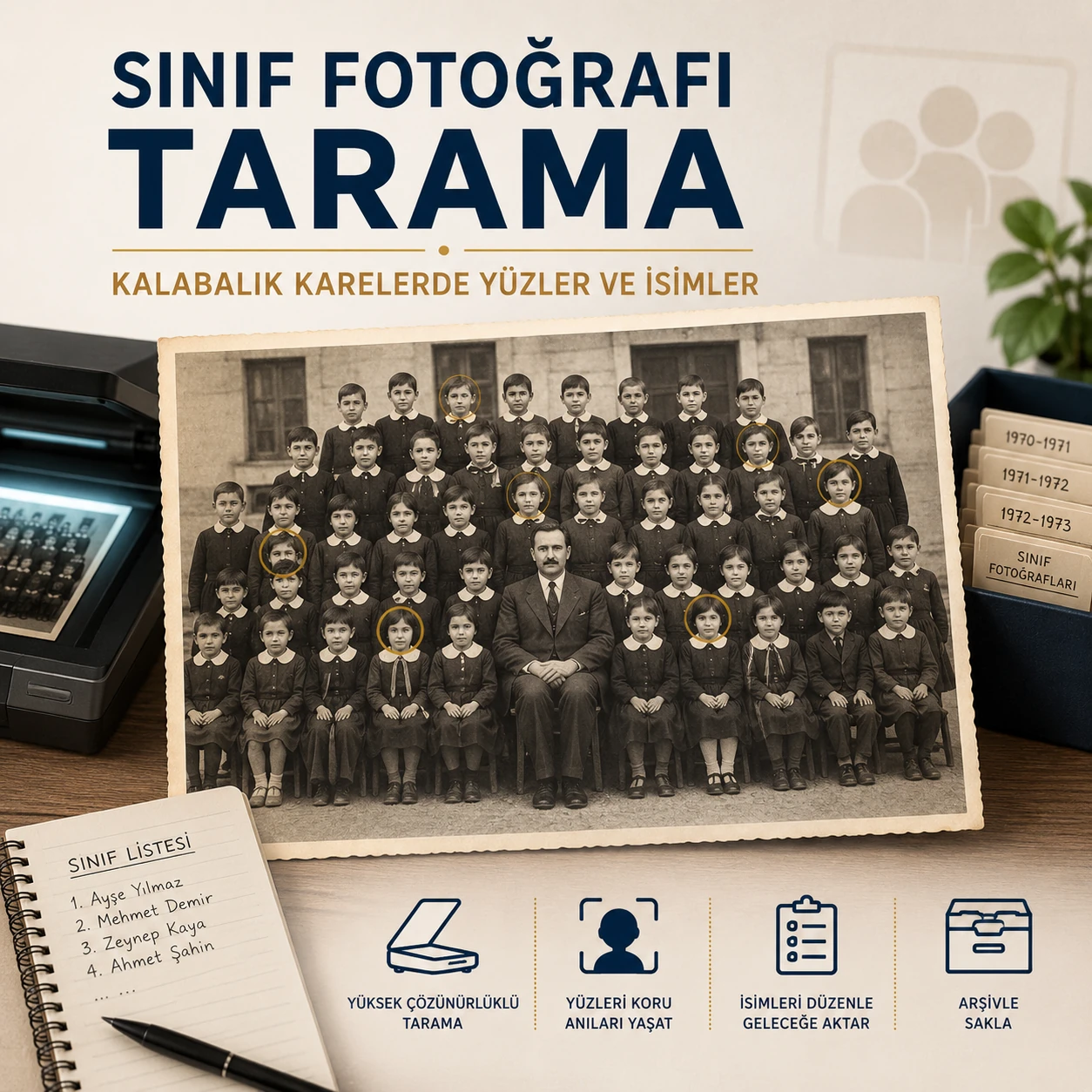 Sınıf Fotoğrafı Tarama: Kalabalık Karelerde Yüzler ve İsimler Nasıl Korunur?0 (0)