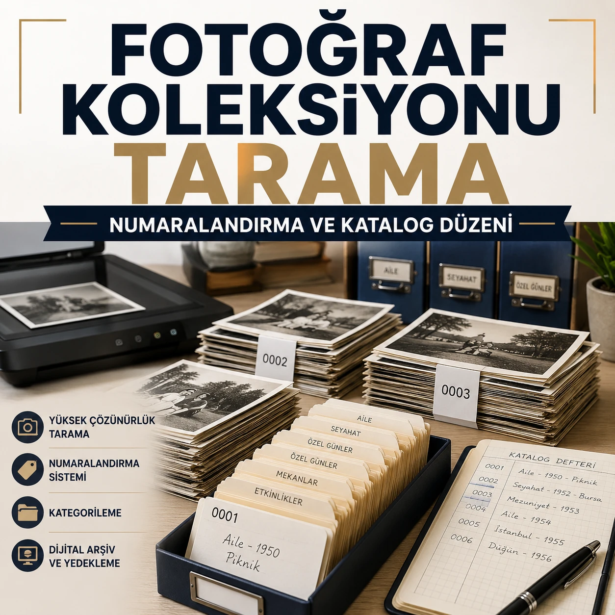 Fotoğraf Koleksiyonu Tarama: Koleksiyonerler İçin Numaralandırma ve Katalog Düzeni0 (0)