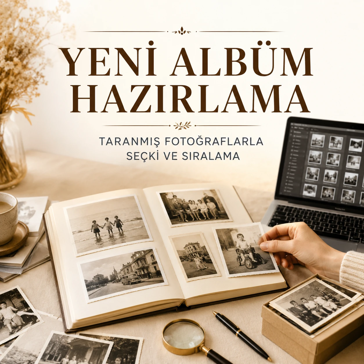 Taranmış Fotoğraflarla Yeni Albüm Hazırlama: Seçki, Sıralama ve Baskıya Hazırlık0 (0)